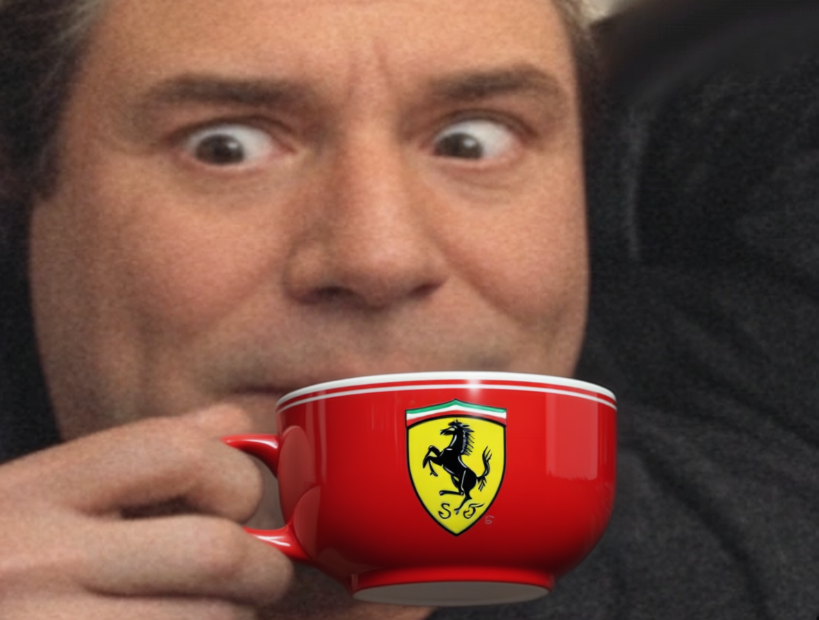 tete 2 ouf fatiguer yeux gros rond chaud malaise dispose cafe choquer formule1 ferrari f1