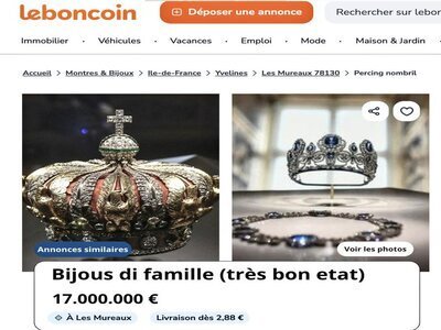couronne volee revente leboncoin le bon coin bijoux de famille musee louvre cambriolage braquage