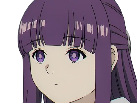 Sticker fern sousou no frieren frieren beyond journeys end frieren anime manga orpheline mage apprentie humaine fille femme waifu cheveux violets yeux violets par Dark-63