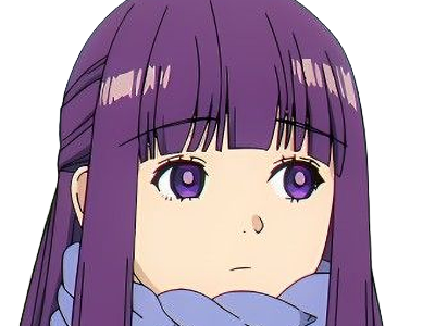 Sticker fern sousou no frieren frieren beyond journeys end frieren anime manga orpheline mage apprentie humaine fille femme waifu cheveux violets yeux violets par Dark-63