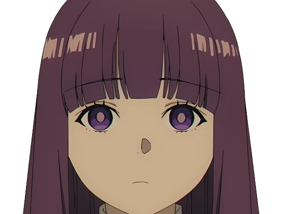 Sticker fern sousou no frieren frieren beyond journeys end frieren anime manga orpheline mage apprentie humaine fille femme waifu cheveux violets yeux violets par Dark-63