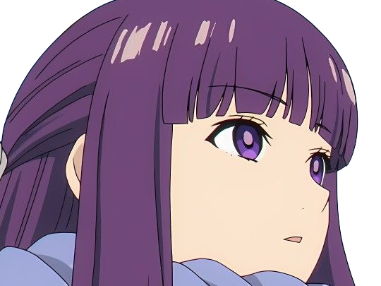 Sticker fern sousou no frieren frieren beyond journeys end frieren anime manga orpheline mage apprentie humaine fille femme waifu cheveux violets yeux violets par Dark-63