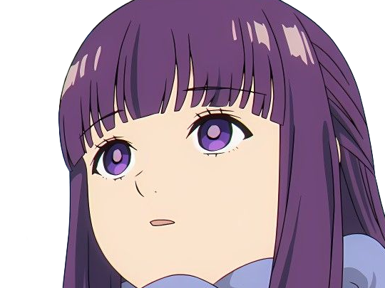 Sticker fern sousou no frieren frieren beyond journeys end frieren anime manga orpheline mage apprentie humaine fille femme waifu cheveux violets yeux violets par Dark-63