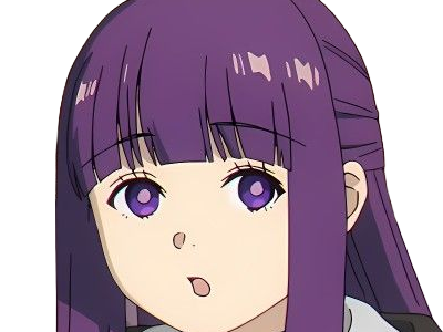 Sticker fern sousou no frieren frieren beyond journeys end frieren anime manga orpheline mage apprentie humaine fille femme waifu cheveux violets yeux violets par Dark-63