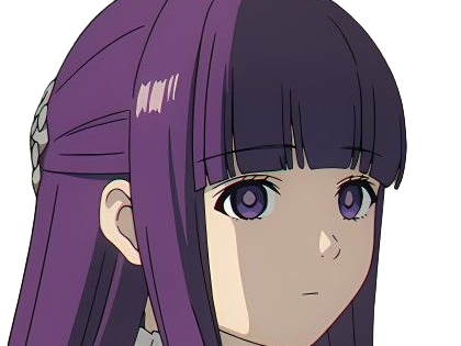 Sticker fern sousou no frieren frieren beyond journeys end frieren anime manga orpheline mage apprentie humaine fille femme waifu cheveux violets yeux violets par Dark-63