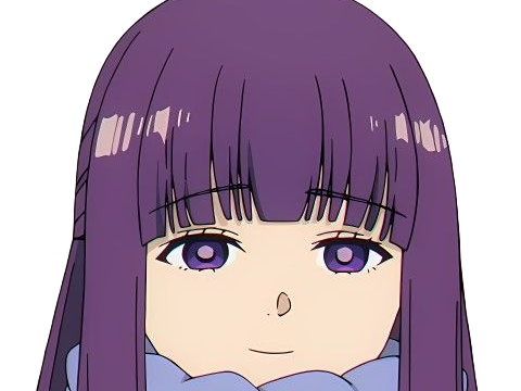 Sticker fern sousou no frieren frieren beyond journeys end frieren anime manga orpheline mage apprentie humaine fille femme waifu cheveux violets yeux violets par Dark-63