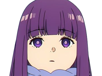 Sticker fern sousou no frieren frieren beyond journeys end frieren anime manga orpheline mage apprentie humaine fille femme waifu cheveux violets yeux violets par Dark-63