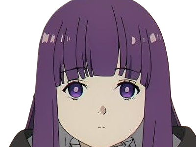 Sticker fern sousou no frieren frieren beyond journeys end frieren anime manga orpheline mage apprentie humaine fille femme waifu cheveux violets yeux violets par Dark-63