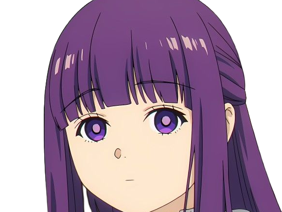 Sticker fern sousou no frieren frieren beyond journeys end frieren anime manga orpheline mage apprentie humaine fille femme waifu cheveux violets yeux violets par Dark-63