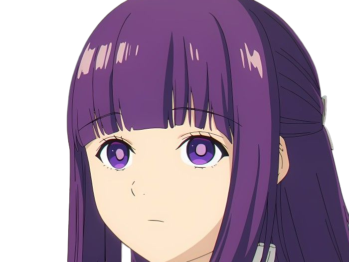 fern sousou-no-frieren frieren-beyond-journeys-end frieren anime manga orpheline mage apprentie humaine fille femme waifu cheveux-violets yeux-violets