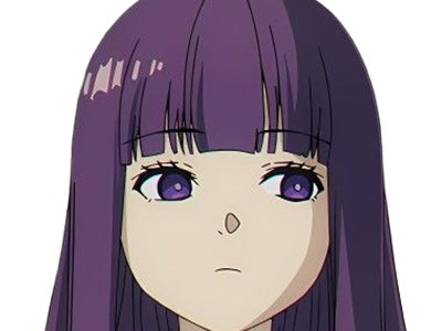 Sticker fern sousou no frieren frieren beyond journeys end frieren anime manga orpheline mage apprentie humaine fille femme waifu cheveux violets yeux violets par Dark-63