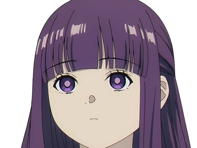 Sticker fern sousou no frieren frieren beyond journeys end frieren anime manga orpheline mage apprentie humaine fille femme waifu cheveux violets yeux violets par Dark-63
