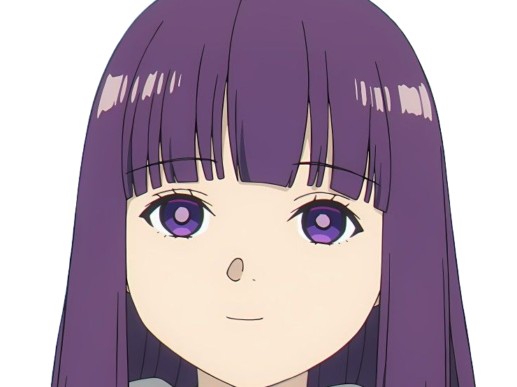 Sticker fern sousou no frieren frieren beyond journeys end frieren anime manga orpheline mage apprentie humaine fille femme waifu cheveux violets yeux violets par Dark-63