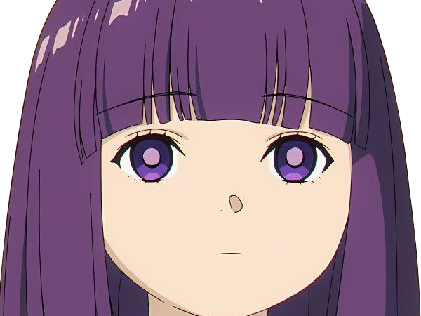 Sticker fern sousou no frieren frieren beyond journeys end frieren anime manga orpheline mage apprentie humaine fille femme waifu cheveux violets yeux violets par Dark-63