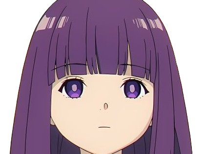 Sticker fern sousou no frieren frieren beyond journeys end frieren anime manga orpheline mage apprentie humaine fille femme waifu cheveux violets yeux violets par Dark-63