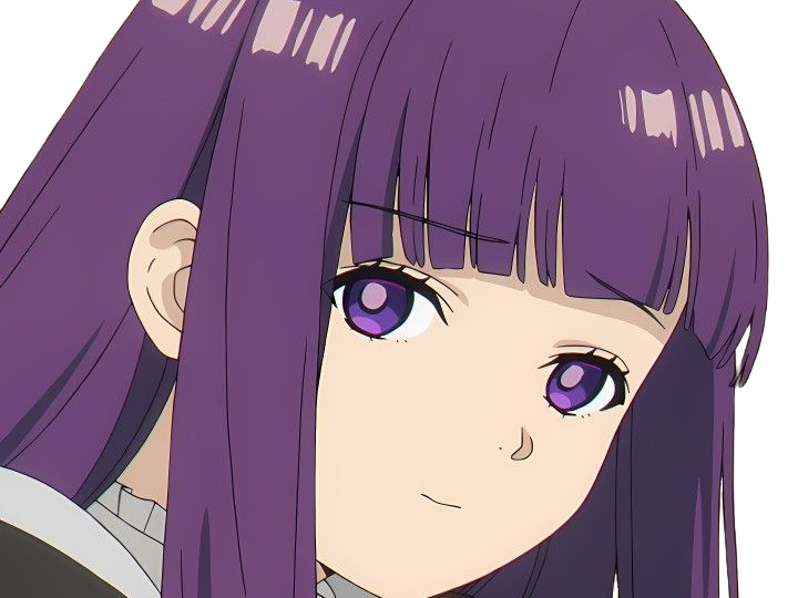 fern sousou-no-frieren frieren-beyond-journeys-end frieren anime manga orpheline mage apprentie humaine fille femme waifu cheveux-violets yeux-violets