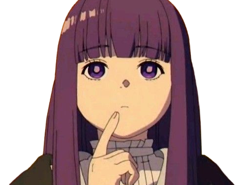 Sticker fern sousou no frieren frieren beyond journeys end frieren anime manga orpheline mage apprentie humaine fille femme waifu cheveux violets yeux violets par Dark-63