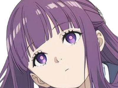 Sticker fern sousou no frieren frieren beyond journeys end frieren anime manga orpheline mage apprentie humaine fille femme waifu cheveux violets yeux violets par Dark-63