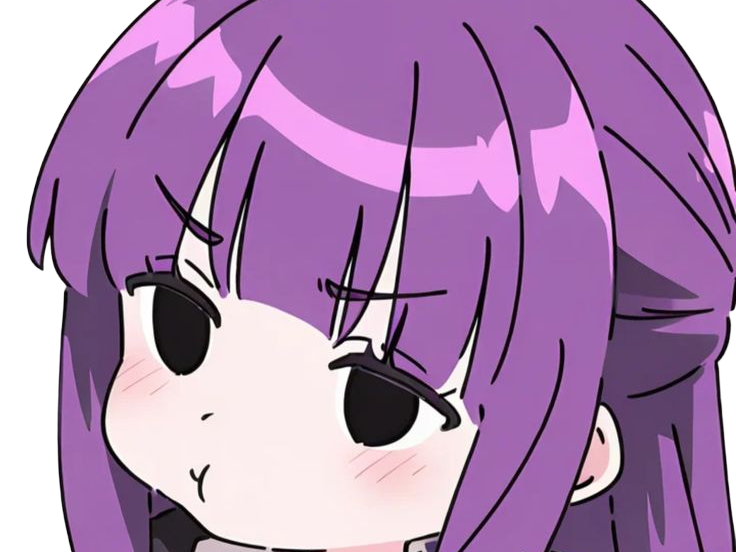 Sticker fern sousou no frieren frieren beyond journeys end frieren anime manga orpheline mage apprentie humaine fille femme waifu cheveux violets yeux violets par Dark-63