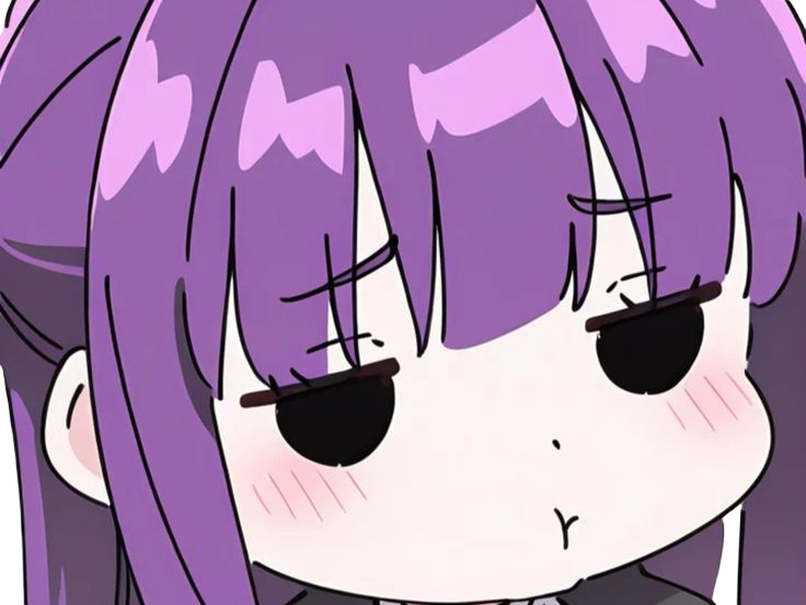 Sticker fern sousou no frieren frieren beyond journeys end frieren anime manga orpheline mage apprentie humaine fille femme waifu cheveux violets yeux violets par Dark-63
