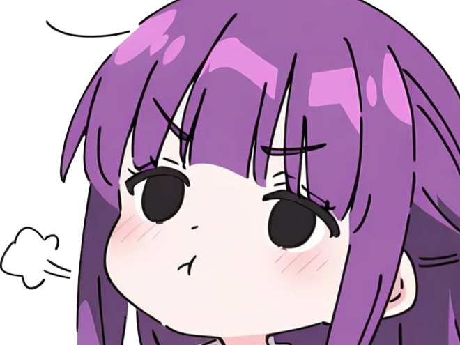 Sticker fern sousou no frieren frieren beyond journeys end frieren anime manga orpheline mage apprentie humaine fille femme waifu cheveux violets yeux violets par Dark-63