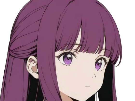Sticker fern sousou no frieren frieren beyond journeys end frieren anime manga orpheline mage apprentie humaine fille femme waifu cheveux violets yeux violets par Dark-63