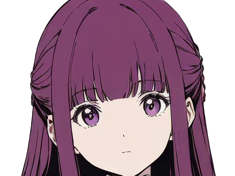 Sticker fern sousou no frieren frieren beyond journeys end frieren anime manga orpheline mage apprentie humaine fille femme waifu cheveux violets yeux violets par Dark-63