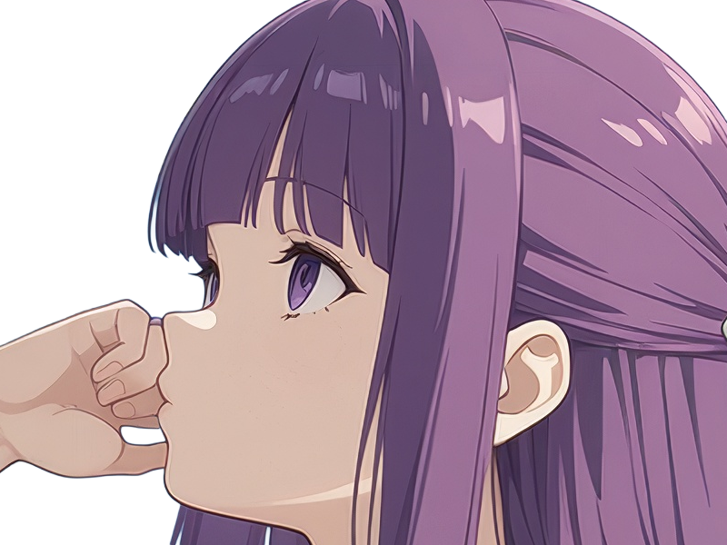 fern sousou-no-frieren frieren-beyond-journeys-end frieren anime manga orpheline mage apprentie humaine fille femme waifu cheveux-violets yeux-violets