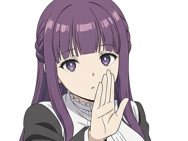 fern sousou-no-frieren frieren-beyond-journeys-end frieren anime manga orpheline mage apprentie humaine fille femme waifu cheveux-violets yeux-violets