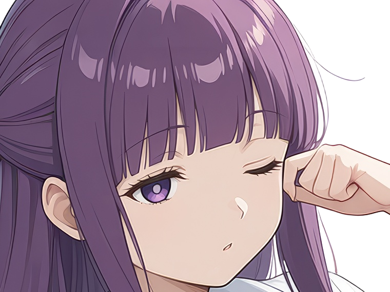 fern sousou-no-frieren frieren-beyond-journeys-end frieren anime manga orpheline mage apprentie humaine fille femme waifu cheveux-violets yeux-violets