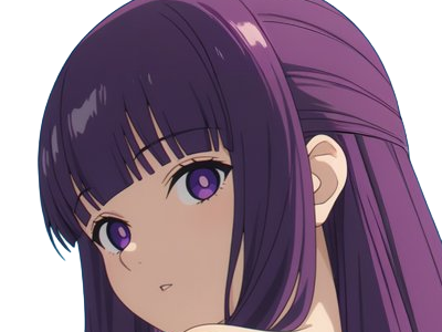 Sticker fern sousou no frieren frieren beyond journeys end frieren anime manga orpheline mage apprentie humaine fille femme waifu cheveux violets yeux violets par Dark-63