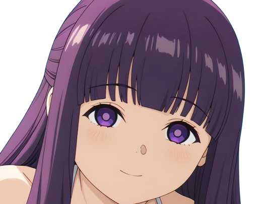 Sticker fern sousou no frieren frieren beyond journeys end frieren anime manga orpheline mage apprentie humaine fille femme waifu cheveux violets yeux violets par Dark-63