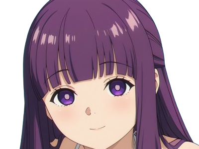 Sticker fern sousou no frieren frieren beyond journeys end frieren anime manga orpheline mage apprentie humaine fille femme waifu cheveux violets yeux violets par Dark-63