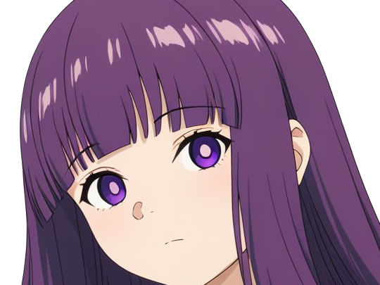 Sticker fern sousou no frieren frieren beyond journeys end frieren anime manga orpheline mage apprentie humaine fille femme waifu cheveux violets yeux violets par Dark-63