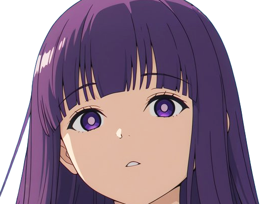 Sticker fern sousou no frieren frieren beyond journeys end frieren anime manga orpheline mage apprentie humaine fille femme waifu cheveux violets yeux violets par Dark-63