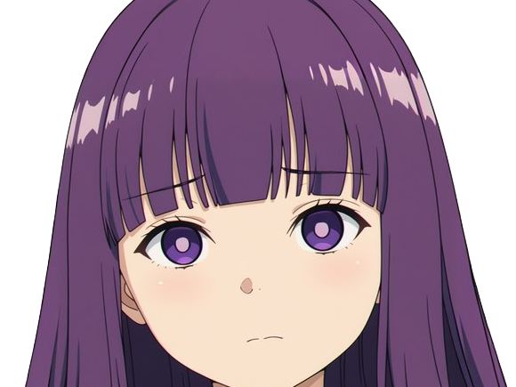 Sticker fern sousou no frieren frieren beyond journeys end frieren anime manga orpheline mage apprentie humaine fille femme waifu cheveux violets yeux violets par Dark-63