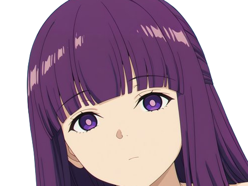 Sticker fern sousou no frieren frieren beyond journeys end frieren anime manga orpheline mage apprentie humaine fille femme waifu cheveux violets yeux violets par Dark-63