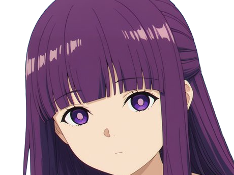 Sticker fern sousou no frieren frieren beyond journeys end frieren anime manga orpheline mage apprentie humaine fille femme waifu cheveux violets yeux violets par Dark-63