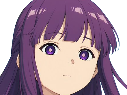 Sticker fern sousou no frieren frieren beyond journeys end frieren anime manga orpheline mage apprentie humaine fille femme waifu cheveux violets yeux violets par Dark-63