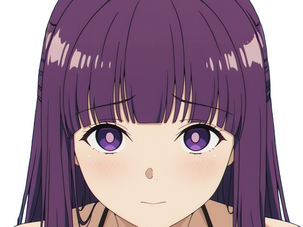 Sticker fern sousou no frieren frieren beyond journeys end frieren anime manga orpheline mage apprentie humaine fille femme waifu cheveux violets yeux violets par Dark-63