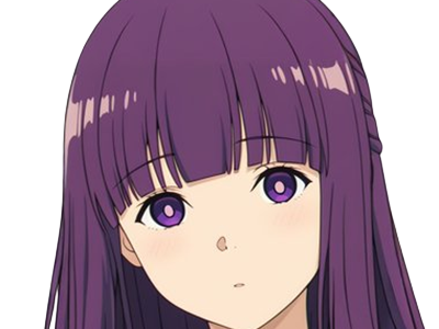 Sticker fern sousou no frieren frieren beyond journeys end frieren anime manga orpheline mage apprentie humaine fille femme waifu cheveux violets yeux violets par Dark-63
