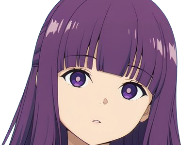 Sticker fern sousou no frieren frieren beyond journeys end frieren anime manga orpheline mage apprentie humaine fille femme waifu cheveux violets yeux violets par Dark-63
