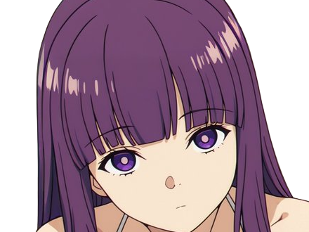 Sticker fern sousou no frieren frieren beyond journeys end frieren anime manga orpheline mage apprentie humaine fille femme waifu cheveux violets yeux violets par Dark-63