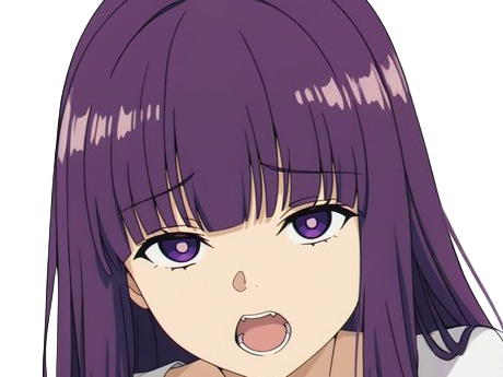 Sticker fern sousou no frieren frieren beyond journeys end frieren anime manga orpheline mage apprentie humaine fille femme waifu cheveux violets yeux violets par Dark-63