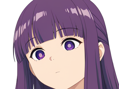 Sticker fern sousou no frieren frieren beyond journeys end frieren anime manga orpheline mage apprentie humaine fille femme waifu cheveux violets yeux violets par Dark-63