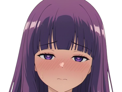 Sticker fern sousou no frieren frieren beyond journeys end frieren anime manga orpheline mage apprentie humaine fille femme waifu cheveux violets yeux violets par Dark-63