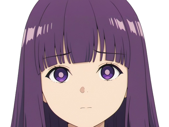 Sticker fern sousou no frieren frieren beyond journeys end frieren anime manga orpheline mage apprentie humaine fille femme waifu cheveux violets yeux violets par Dark-63