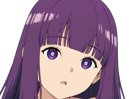 Sticker fern sousou no frieren frieren beyond journeys end frieren anime manga orpheline mage apprentie humaine fille femme waifu cheveux violets yeux violets par Dark-63