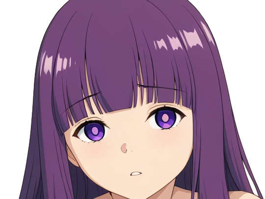 Sticker fern sousou no frieren frieren beyond journeys end frieren anime manga orpheline mage apprentie humaine fille femme waifu cheveux violets yeux violets par Dark-63