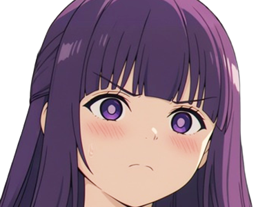 Sticker fern sousou no frieren frieren beyond journeys end frieren anime manga orpheline mage apprentie humaine fille femme waifu cheveux violets yeux violets par Dark-63